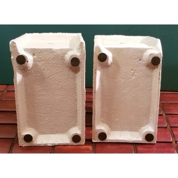 HomArt Cast Iron Arrow Bookends Antique White 5"x4"x3" - Picture 7 of 7